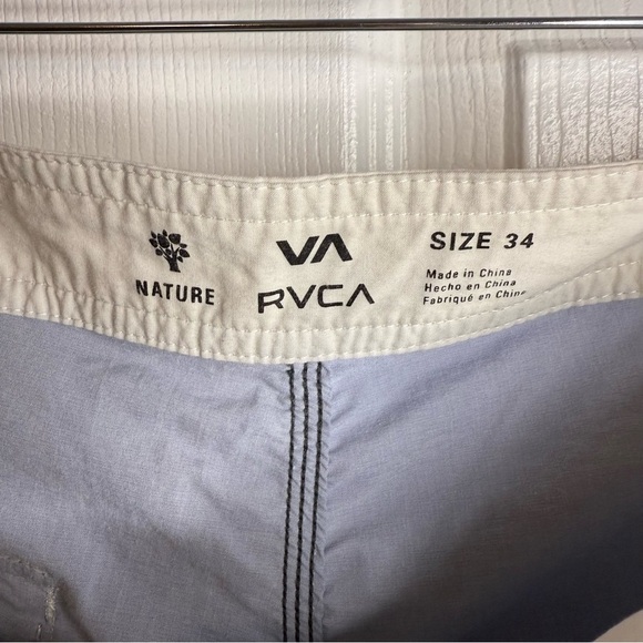 RVCA Men's Swim Board Shorts - Blue and Gray Size 34 Waist GUC - Picture 6 of 7